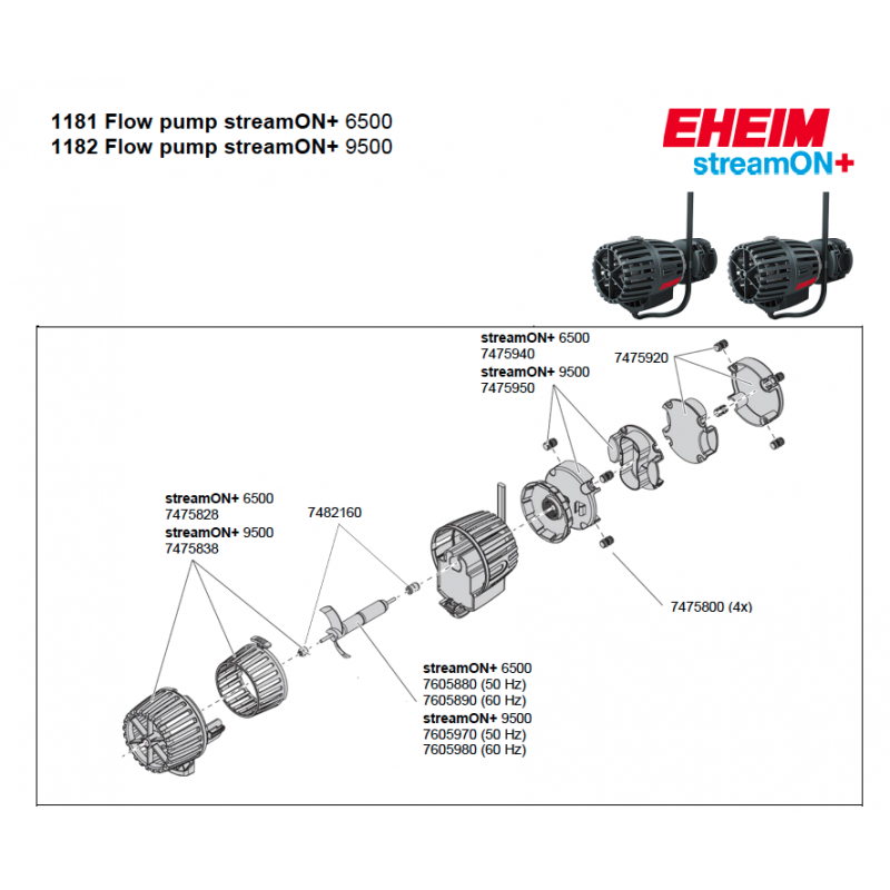 EHEIM StreamOn + 6500 pompe de brassage pour aquarium marin